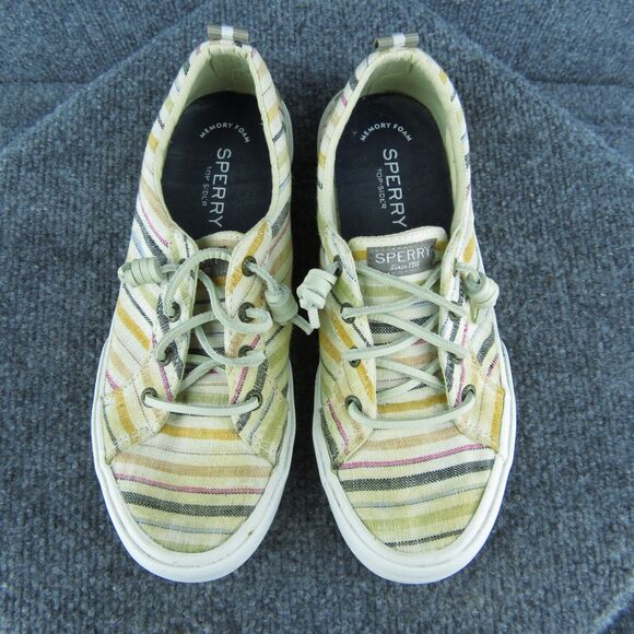 SPERRY Pier Wave Woven Women Boat Shoe Multicolor Fabric Lace Up Size 6.5 Medium - Picture 3 of 10